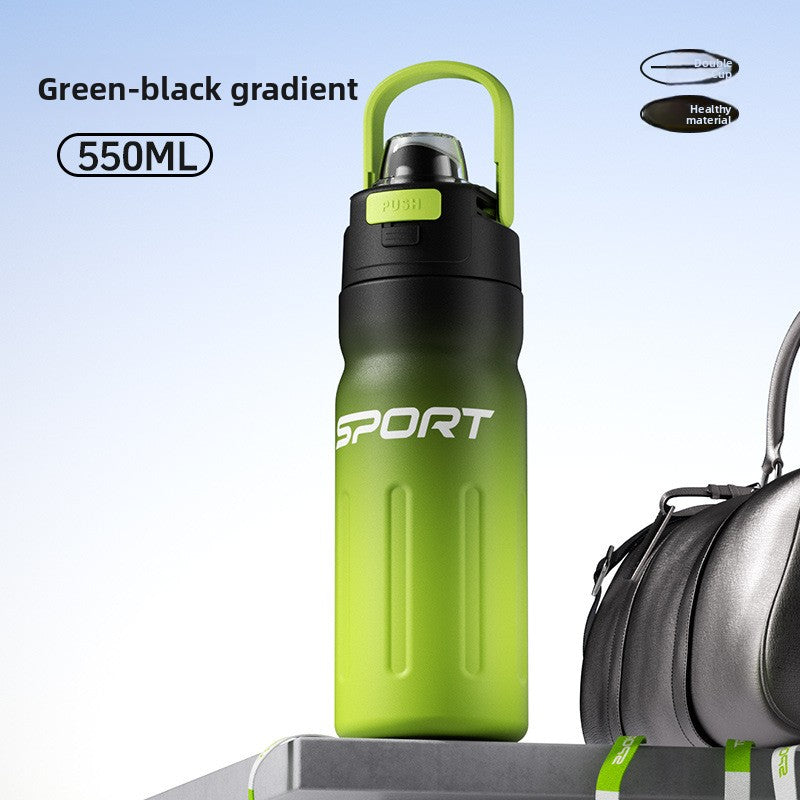 Double-swing lid insulated bottle