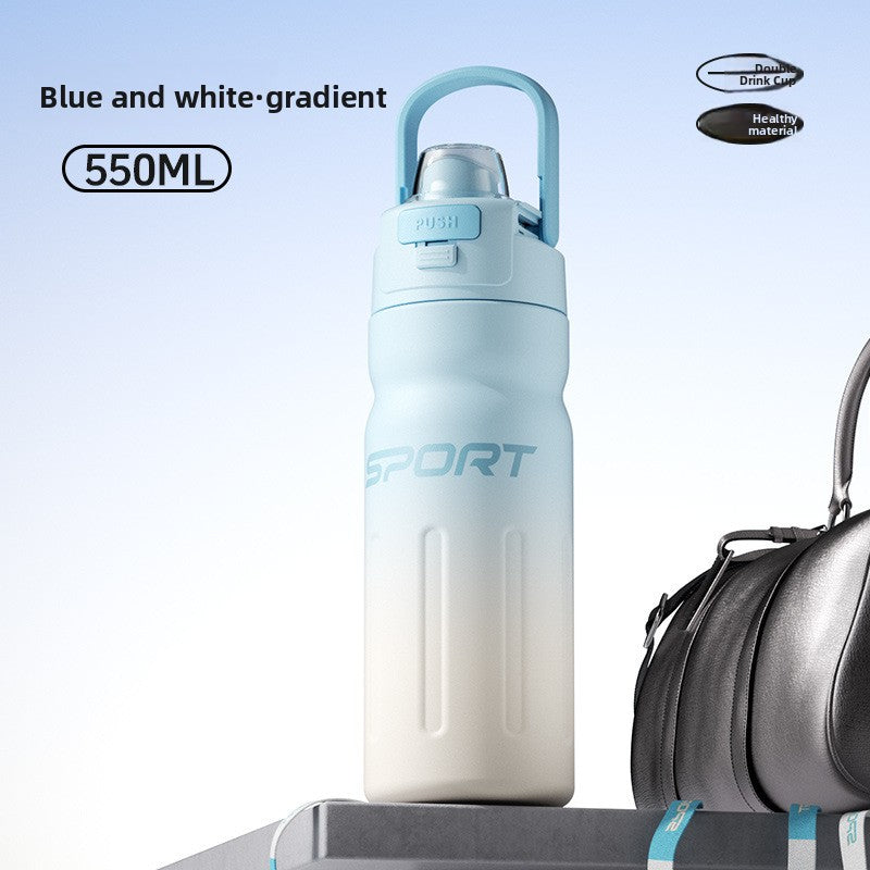 Double-swing lid insulated bottle