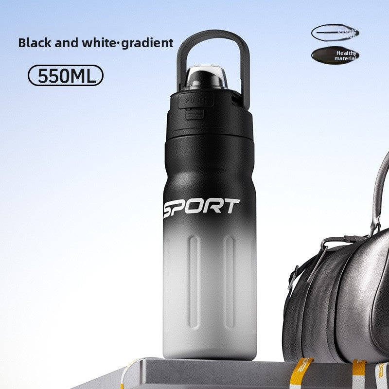 Double-swing lid insulated bottle