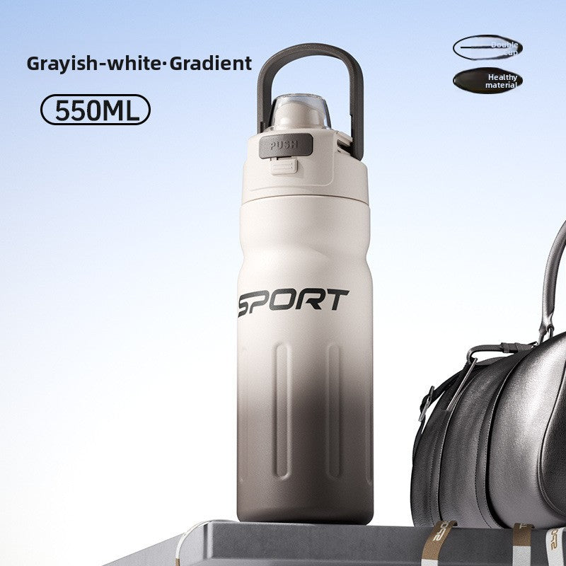 Double-swing lid insulated bottle