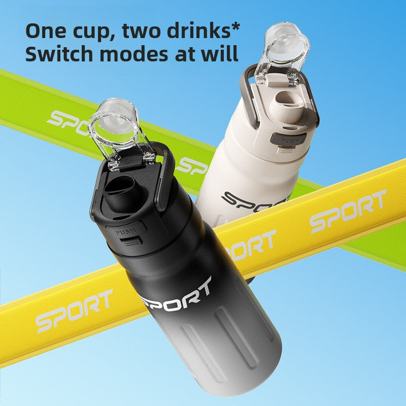 Double-swing lid insulated bottle